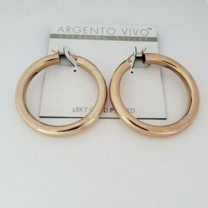 Argento Vivo Sterling Silver Hoop Earrings